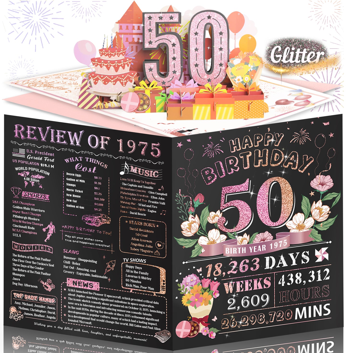Aiunmiol 10th Birthday Card for Girl Daughter, Pop Up 10th Birthday Gifts Cards for Granddaughter Niece, Happy 10 Year Old Birthday Decorations for Daughter Girls, Review of 2015, Pink